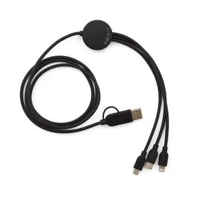Cable 3 en 1 Bamboo personalizado con tu logo