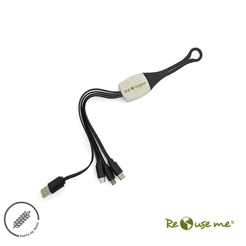 Cable 3 en 1 Land personalizado con tu logo