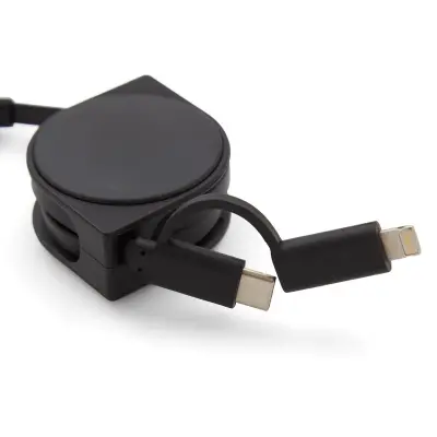 Cable 4 en 1 Snail personalizado, color negro