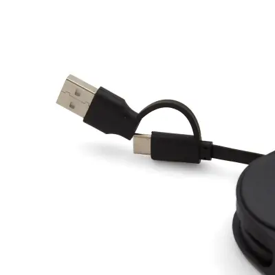 Cable 4 en 1 Snail personalizado, color negro