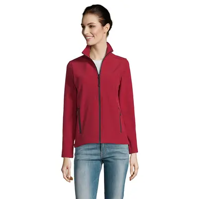 Chaqueta Softshell Race Mujer personalizado, color rojo