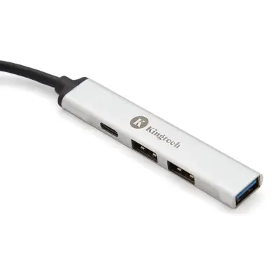 Hub USB-C Slim personalizado, color gris claro