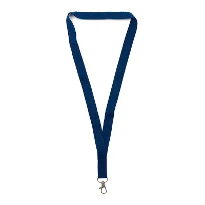 Lanyard Basix personalizado, color azúl marino