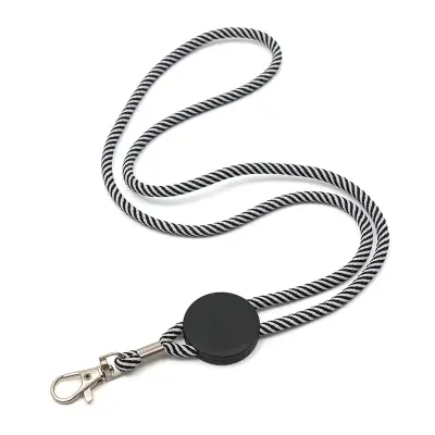 Lanyard Candystripe personalizado, color blanco