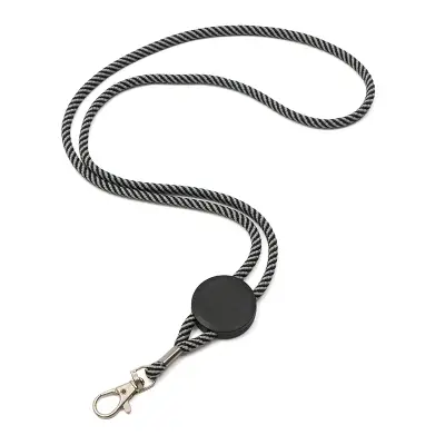 Lanyard Candystripe personalizado, color gris