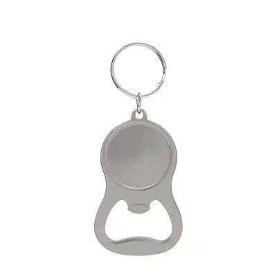Llavero Chevron personalizado, color gris plata