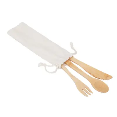 Set de cubiertos Bamboo personalizado, color kaki