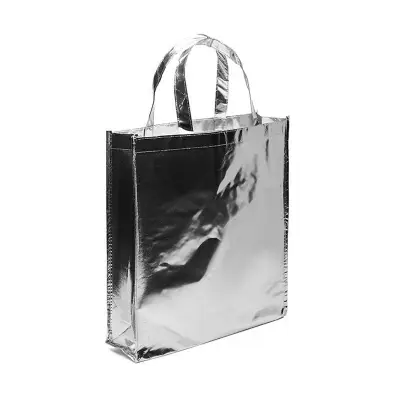 Tote Shopping 36x40x10 personalizado, color gris plata