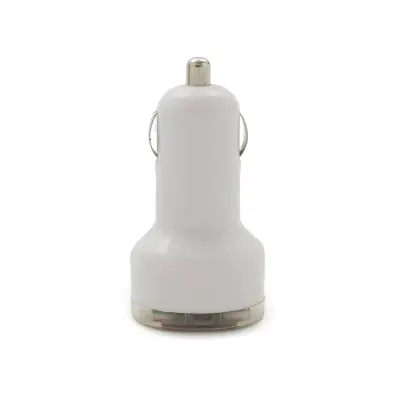 USB Car Charger personalizado, color blanco